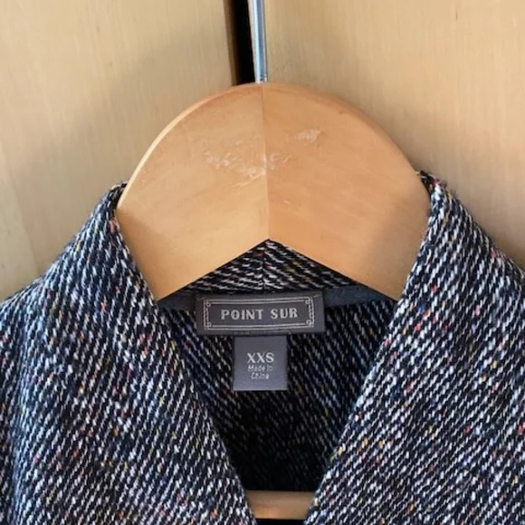 New J. Crew Point Sur Tweed Blazer with Belt, XXS - Picture 3 of 5